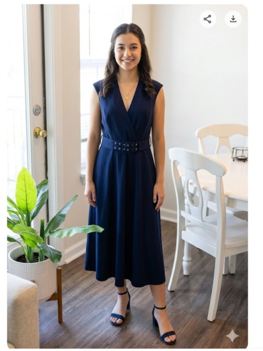 CALVIN KLEIN Elegant  Sleeveless Dress. BLUE SIZE  8